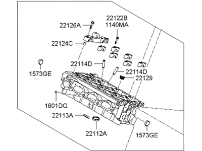 2012 Hyundai Santa Fe Cylinder Head - 22110-3CAB1