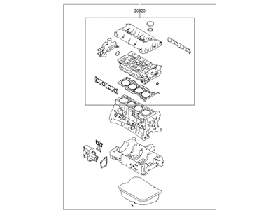 Hyundai 20910-2GL02 Gasket Kit-Engine Overhaul