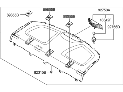 Hyundai 85610-3X530-RY Trim Assembly-Package Tray