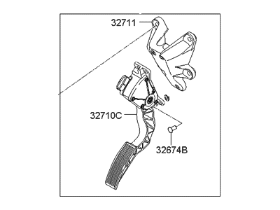 Hyundai 32700-3L220 Pedal Assembly-Accelerator