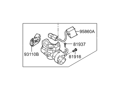 Genuine Hyundai 81910-2E000 Ignition Switch Assembly