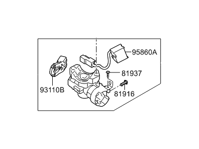 Hyundai 81910-3S300 Body & Switch Assembly-Steering & IGNTION