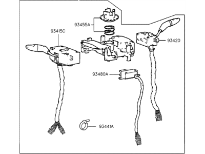 Hyundai 93450-27100 Switch Assembly-Multifunction