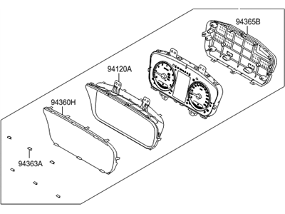 Hyundai 94021-E6201 Cluster Assembly-Instrument