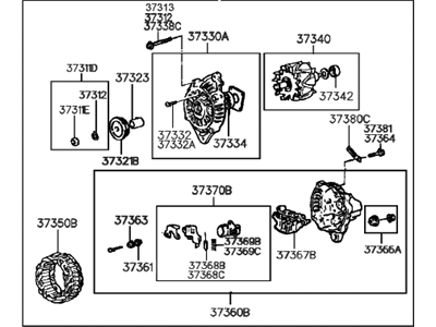 Hyundai Elantra Alternator - 37300-33010