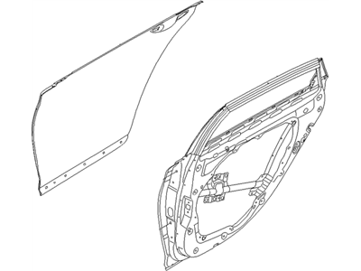 Hyundai 77004-B1000 Panel Assembly-Rear Door,RH