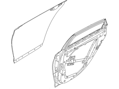 Hyundai 77003-B1000 Panel Assembly-Rear Door,LH