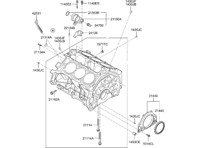 Hyundai 363R3-3CA0A Block Sub Assembly-Cylinder
