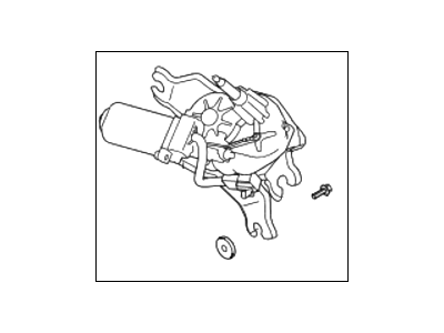 Hyundai 98700-1R000 Rear Wiper Motor & Linkage Assembly