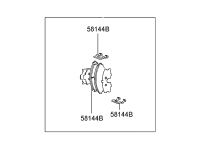 2002 Hyundai Tiburon Brake Pad Set - 58101-2CA30