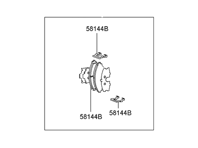 Hyundai 58101-2CA11 Front Disc Brake Pad Kit