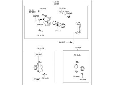 Hyundai 58130-2C100 Brake Assembly-Front,RH