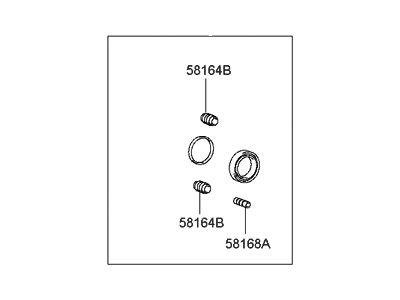 Hyundai 58102-2CA10 Seal Kit-Front Disc Brake