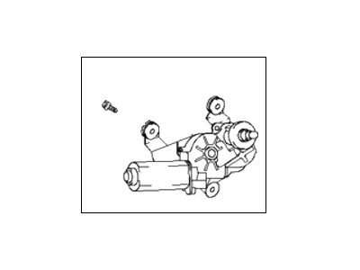 Hyundai 98700-26000 Rear Wiper Motor & Linkage Assembly