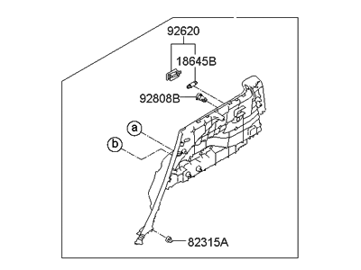 Hyundai 85730-2S000-9P Trim Assembly-Luggage Side LH