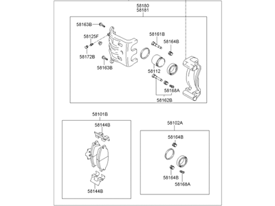 Hyundai 58110-26200 Brake Assembly-Front,LH