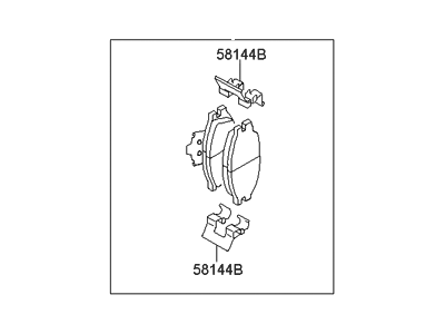 Hyundai S5810-126A0-0NA Car Care Front Disc Brak Pad Kit