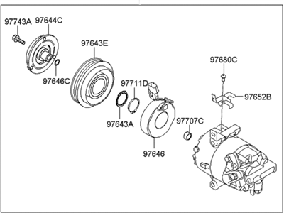 Hyundai Elantra A/C Compressor - 97701-3X601