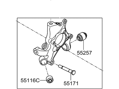 Hyundai 52720-2P000 Carrier Assembly-Rear Axle,RH