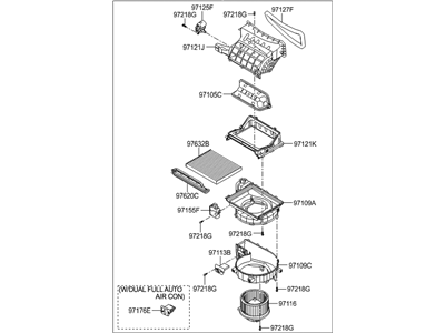 Hyundai 97100-A5010 Blower Unit