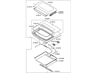 Hyundai 81600-2V000-TX Panorama Roof Assembly