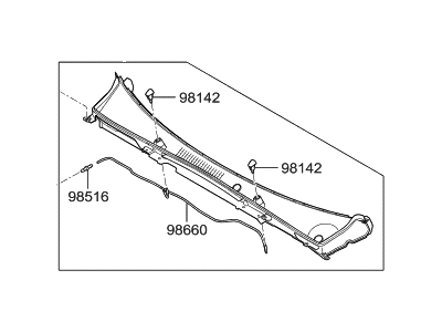 Hyundai 86150-D2000 Cover Assembly-Cowl Top