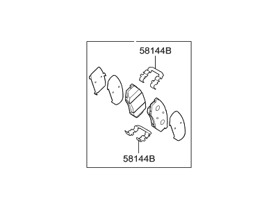 Hyundai Brake Pad Set - 58101-3QA50