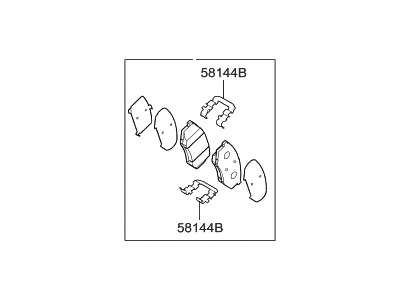 Hyundai 58101-3QA10 Front Disc Brake Pad Kit