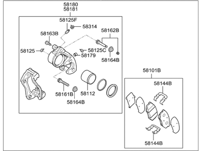 Hyundai Sonata Brake Caliper - 58130-3Q500