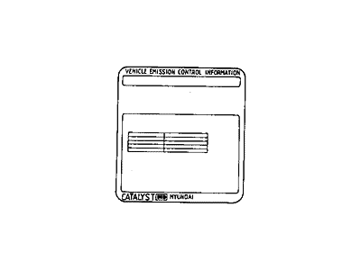 Hyundai 32450-33140 Label-Emission Control