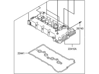 Hyundai 22400-2G600 Cover Assembly-Cylinder Head