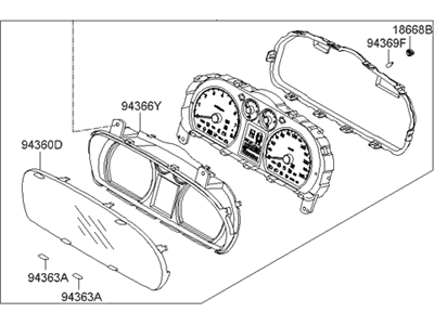 Hyundai Instrument Cluster - 94011-2L050