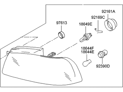 Hyundai 92101-25550 Driver Side Headlight Assembly Composite