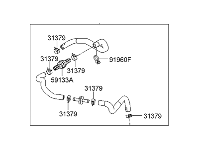 Hyundai Genesis G90 Brake Booster Vacuum Hose - 59130-B1100