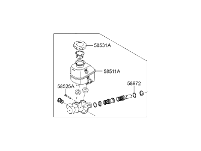 Hyundai Genesis G80 Brake Master Cylinder - 58510-B1000