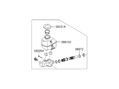 Hyundai 58510-B1000 Cylinder Assembly-Brake Master