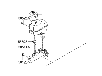 Hyundai Genesis Brake Master Cylinder Reservoir - 58510-3M000