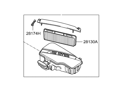 Hyundai 28120-3N000 Air Cleaner Assembly-Chamber