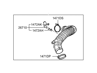 Hyundai 28140-2V400 Hose Assembly-Air Intake