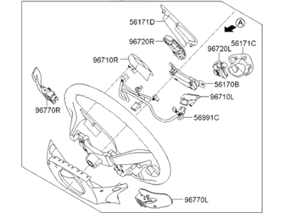 Hyundai 56110-3Q250-RAS Steering Wheel Assembly