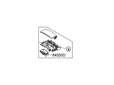 Hyundai 84550-3L000 Ashtray Assembly-Front Console