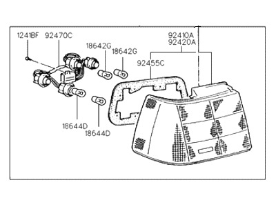 Hyundai Excel Back Up Light - 92402-24550