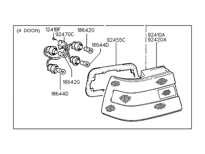 1994 Hyundai Excel Back Up Light - 92401-24030