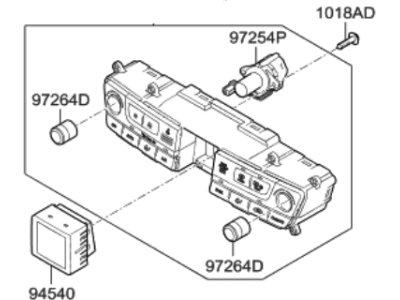 Hyundai Genesis G80 A/C Switch - 97250-B1BF0-4X