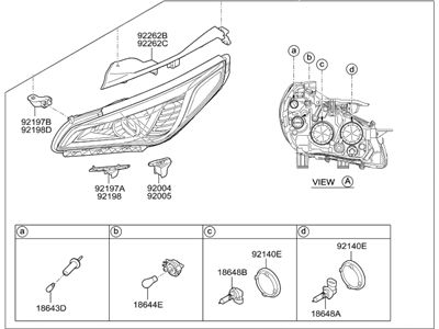 Hyundai 92102-C2000 Lamp Halogen Headlight Replacement