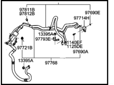 Hyundai 97763-0W300 Hose-Cooler Line Suction