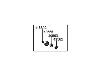 Hyundai 49504-34A00 Bearing Kit-Front Axle