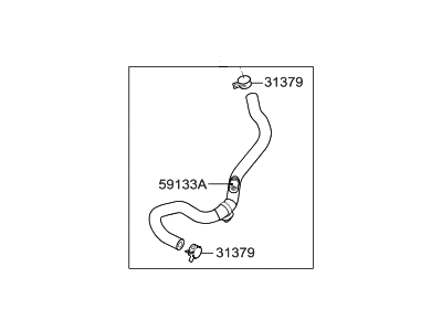 2017 Hyundai Veloster Brake Booster Vacuum Hose - 59130-2V700