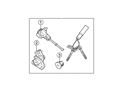 Hyundai 81905-D2000 Lock Key & Cylinder Set