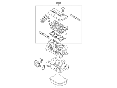 Hyundai 20910-2GE00 Gasket Kit-Engine Overhaul